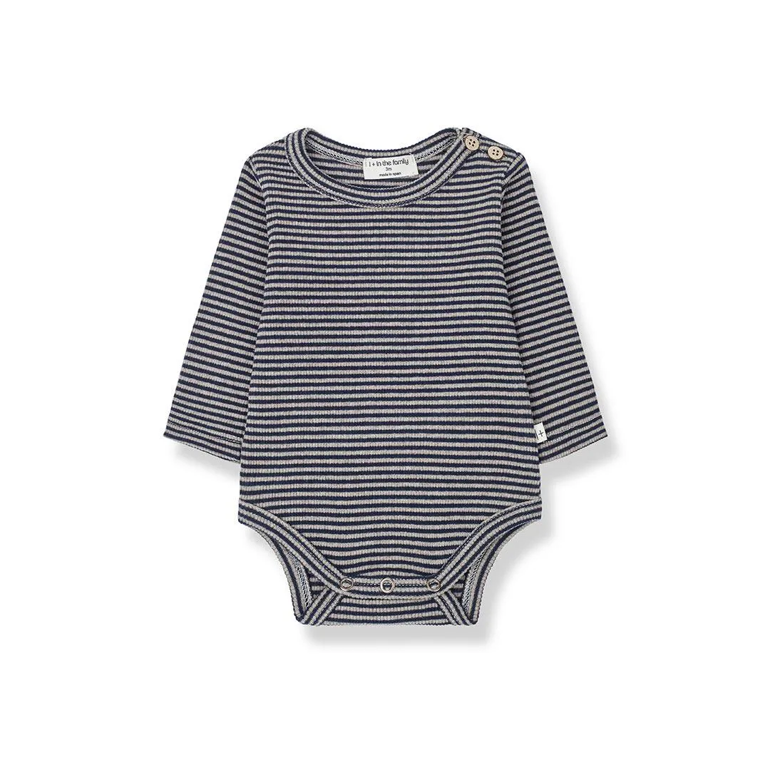 1  in the family Andrey One-Piece Bodysuit - Navy/Taupe