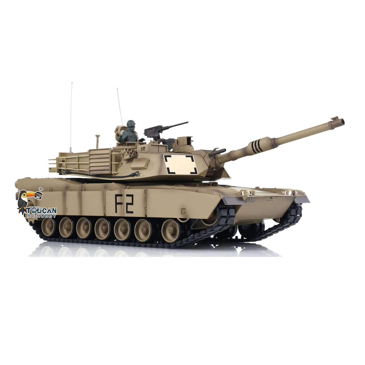1:16 7.0 Henglong 2.4Ghz USA M1A2 Abrams RTR RC Tank 3918 Model Steel Gearbox Barrel Recoil 360Degrees Turret Radio System
