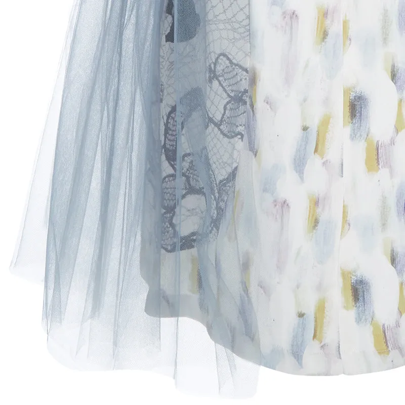 180103C -Printed Wave Dress