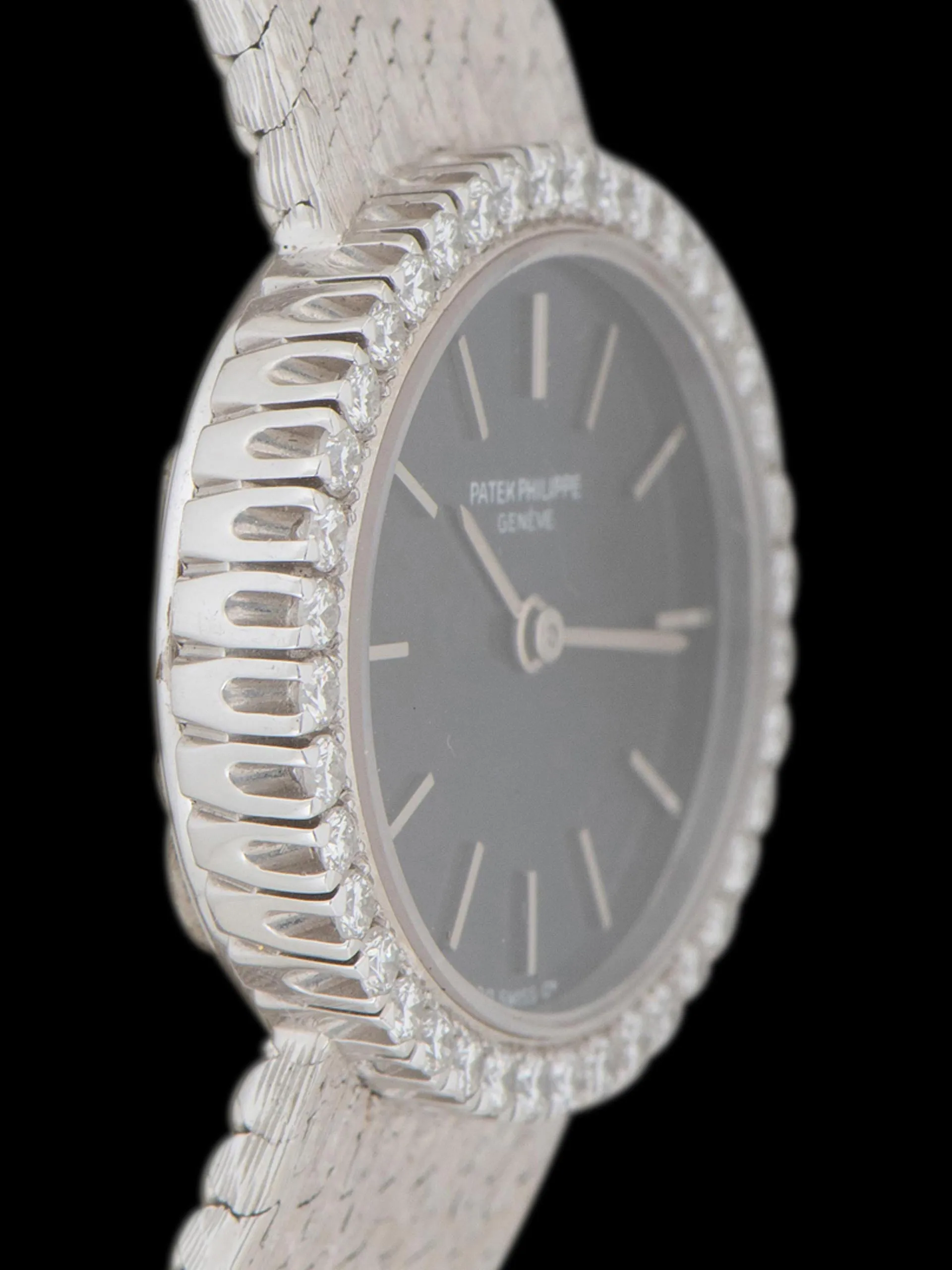 1970s Patek Philippe Ladies Cocktail Watch 18K WG (Ref. 4175/1) Blue Dial