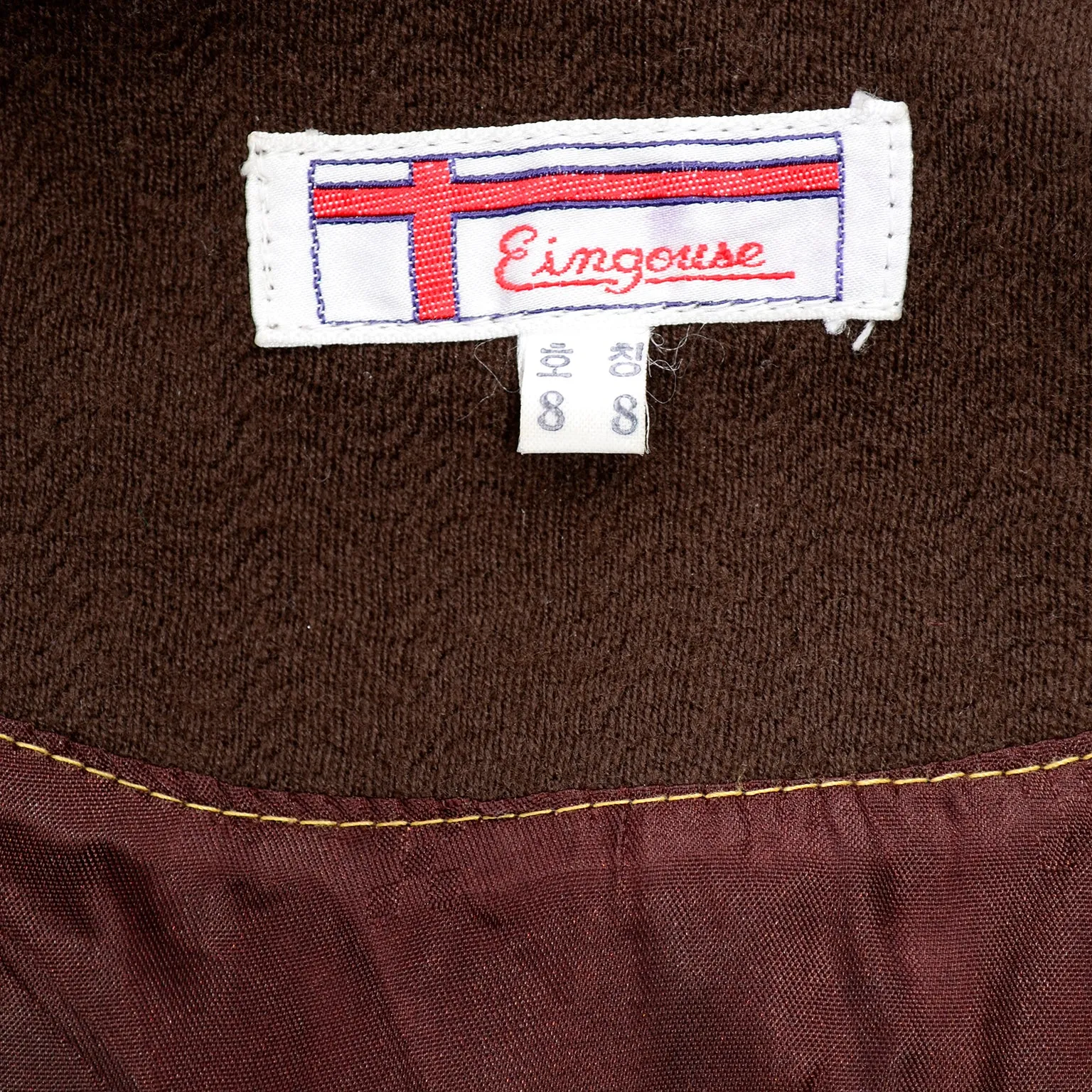 1980s Mustard Yellow & Brown Check Wool Vintage Avant Garde Dress