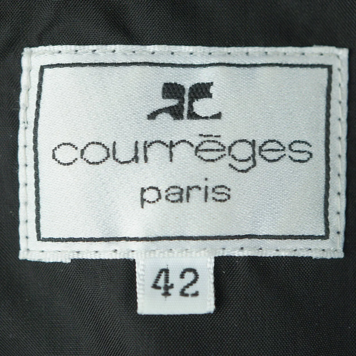 1980s Vintage Courreges Dress Sequinned Black Polyester 42