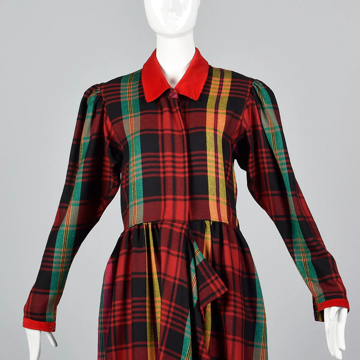 1990s Kenzo Rainbow Plaid Dress