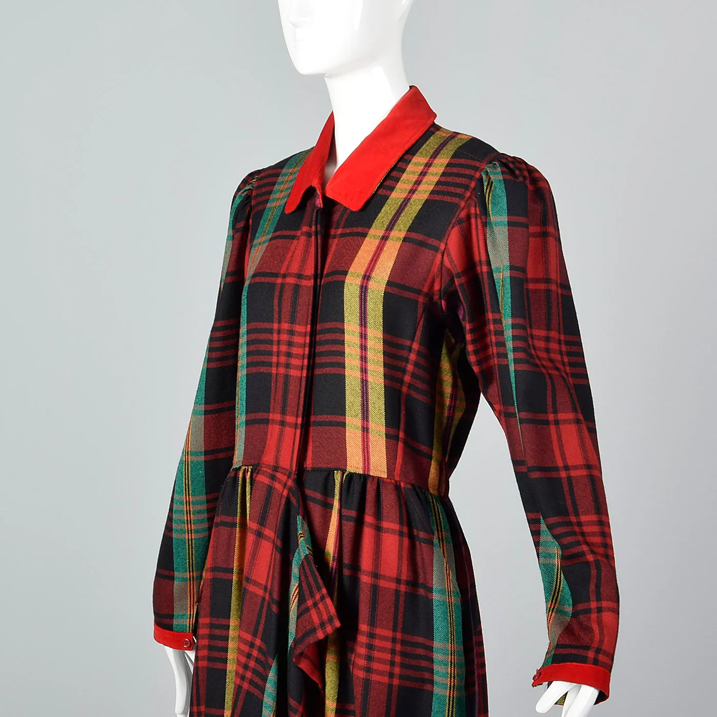 1990s Kenzo Rainbow Plaid Dress