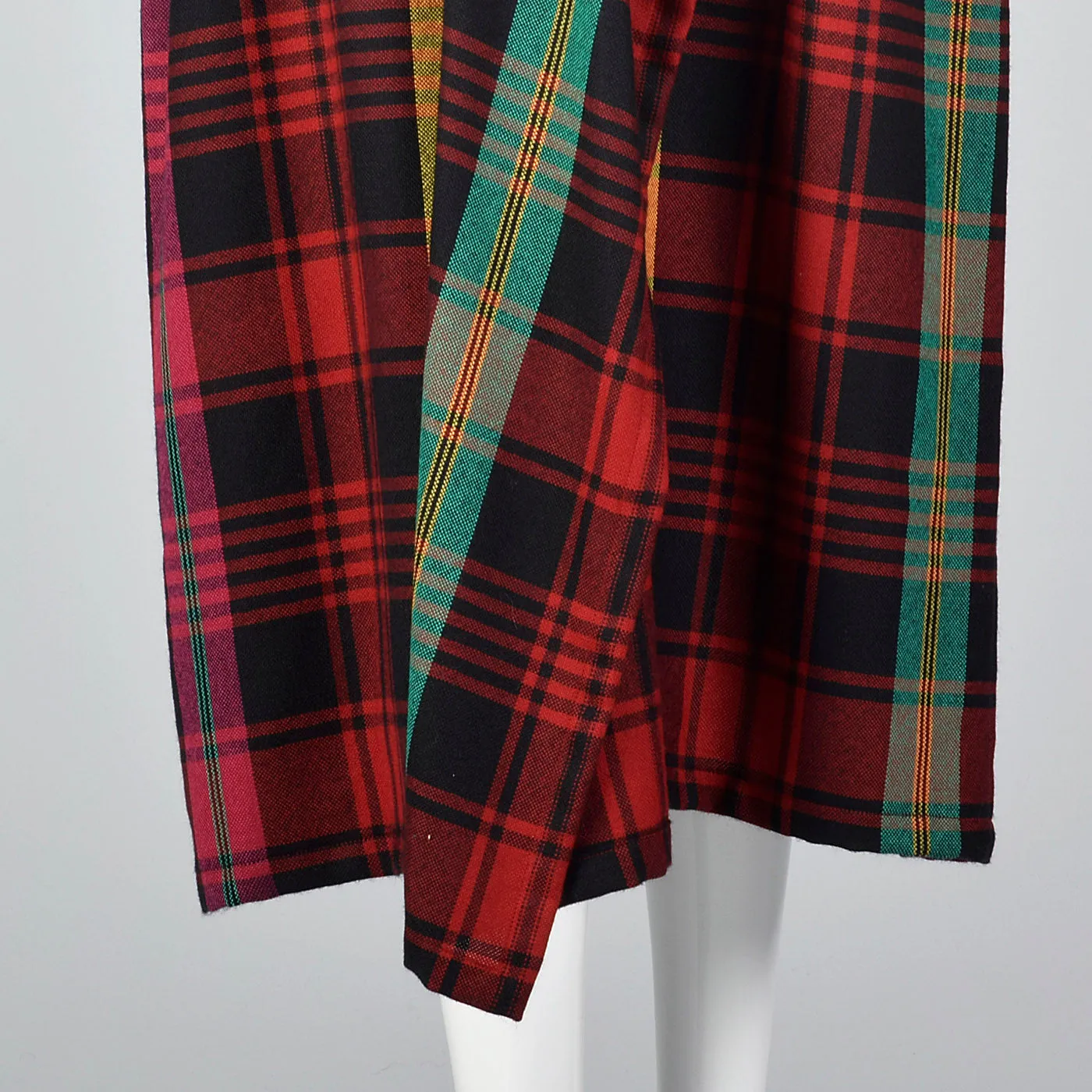 1990s Kenzo Rainbow Plaid Dress