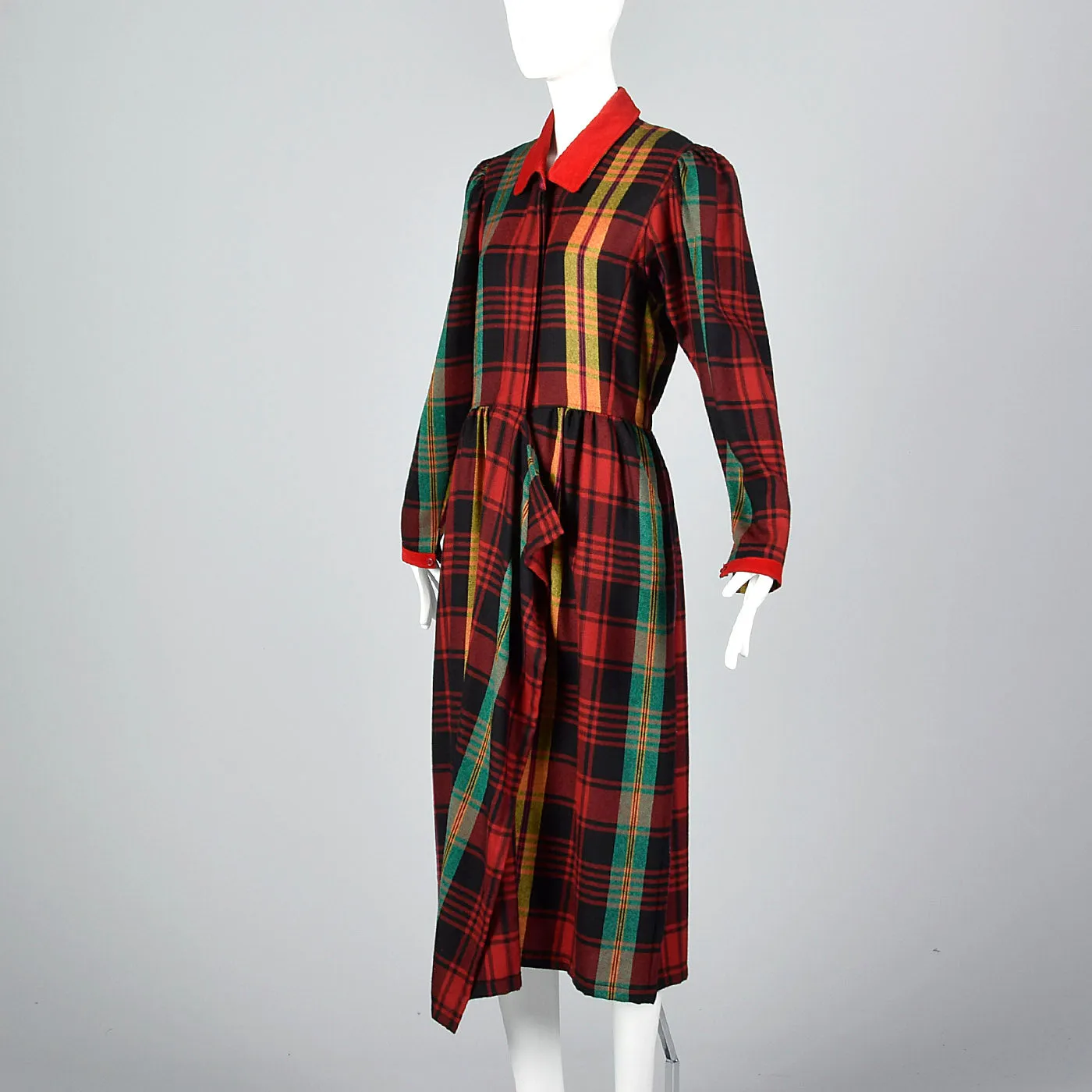 1990s Kenzo Rainbow Plaid Dress