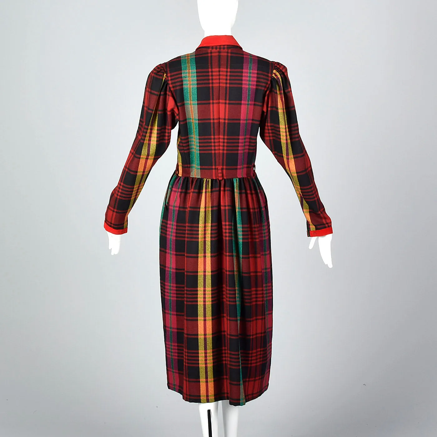 1990s Kenzo Rainbow Plaid Dress