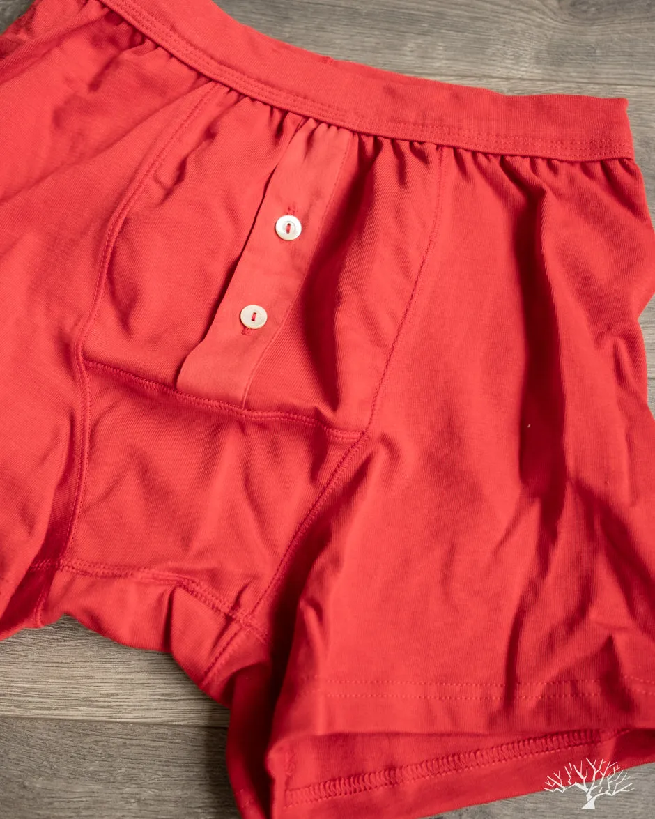 255 Loopwheel Underwear Boxer Briefs - Red