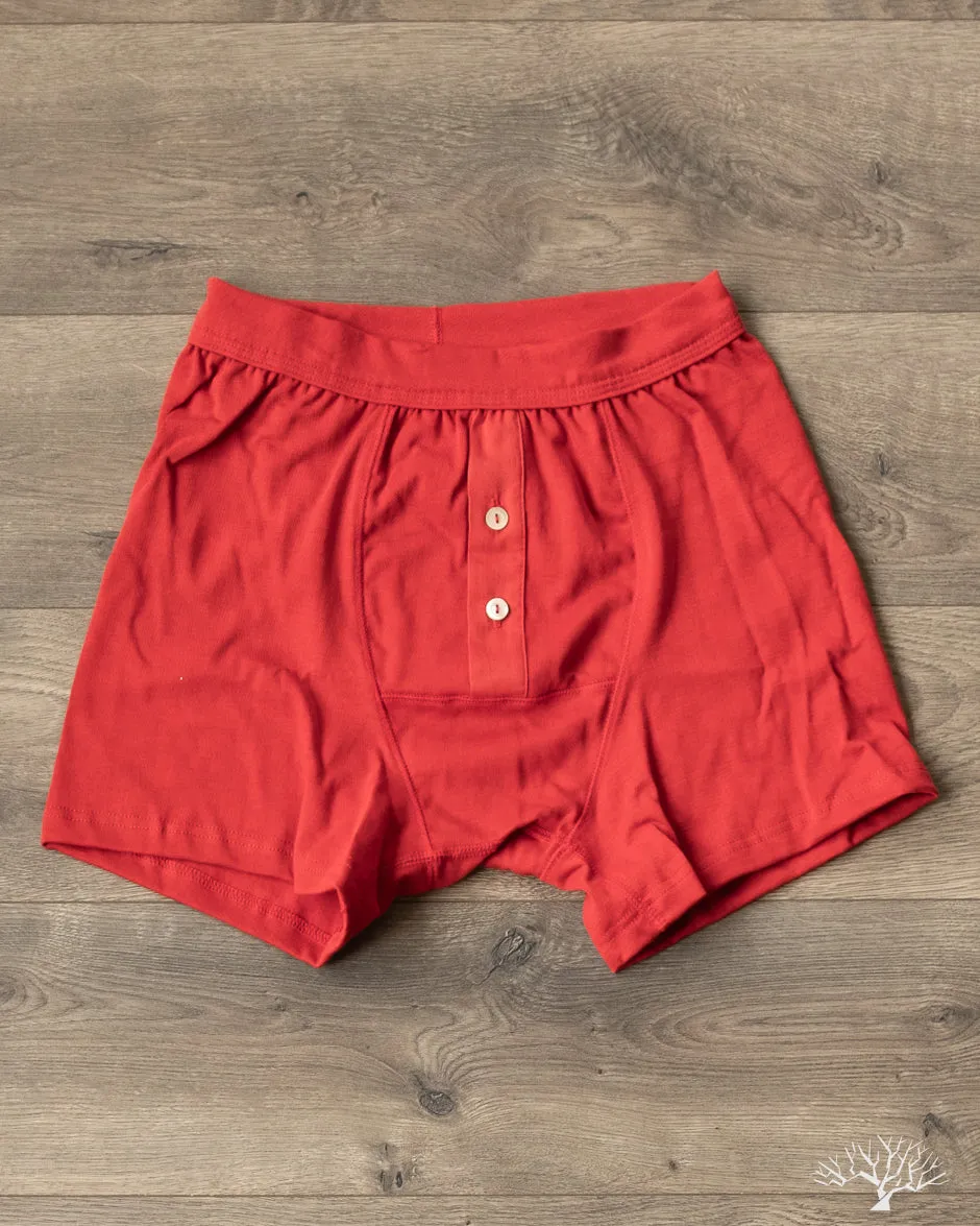 255 Loopwheel Underwear Boxer Briefs - Red