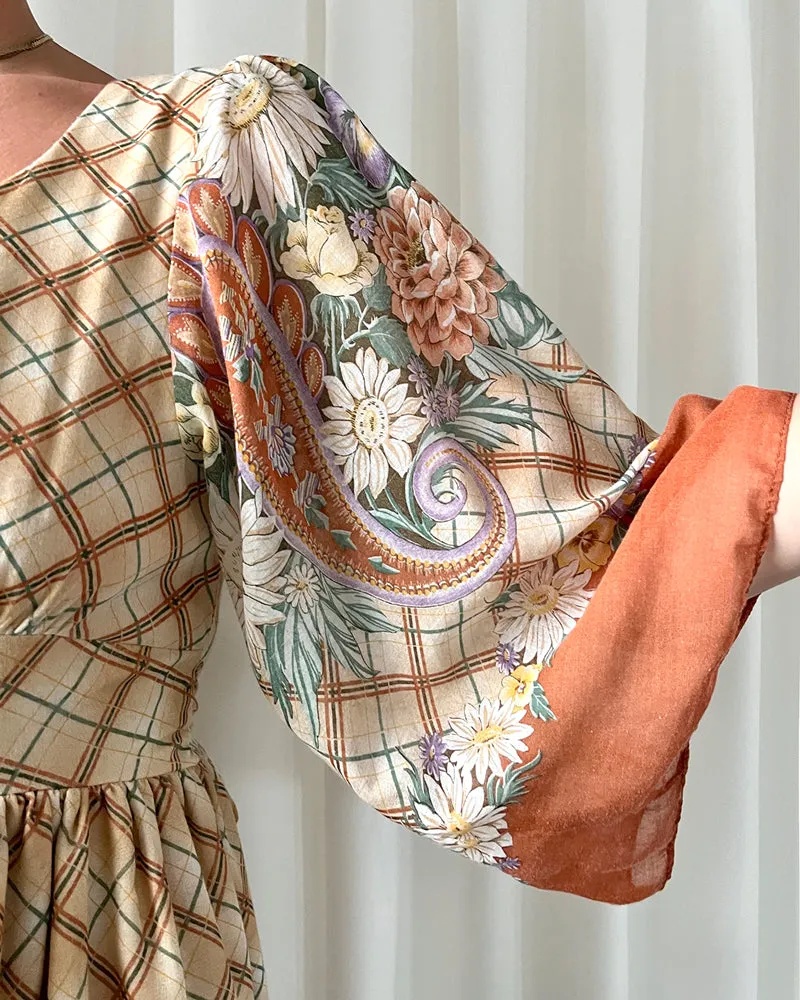 60s Floral Maxi Dress | S
