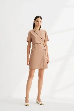 A-Shape Stripe Blazer Dress