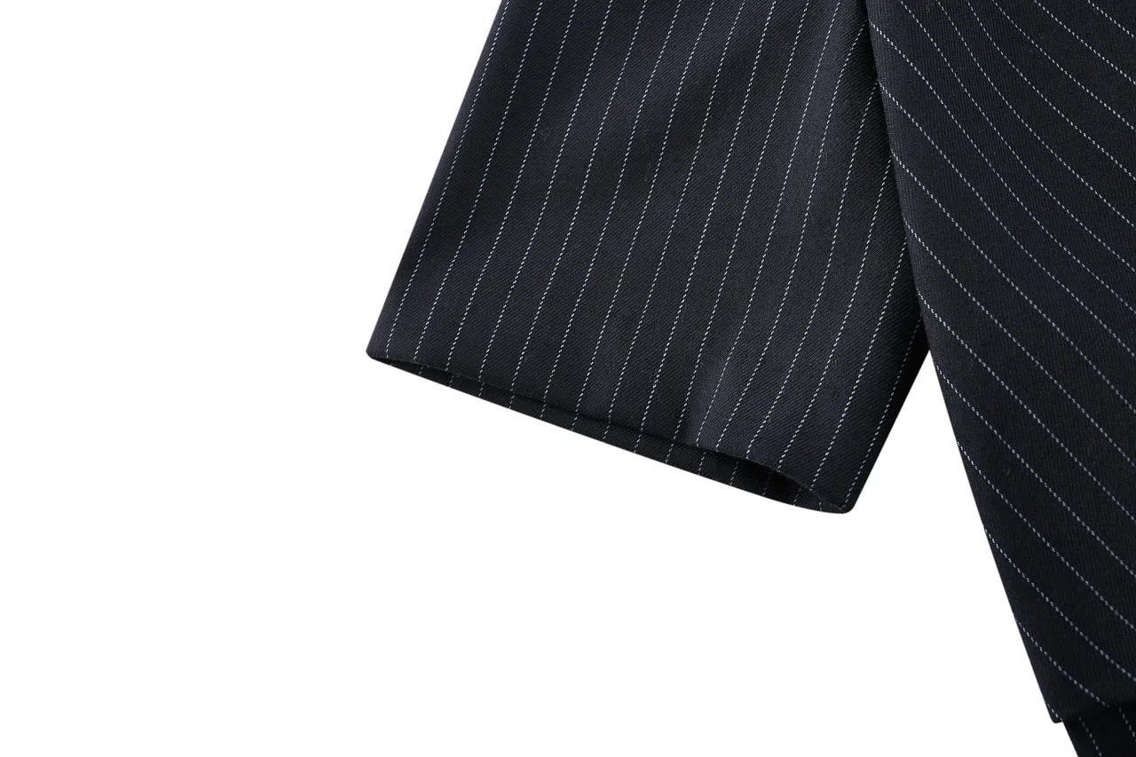 A-Shape Stripe Blazer Dress