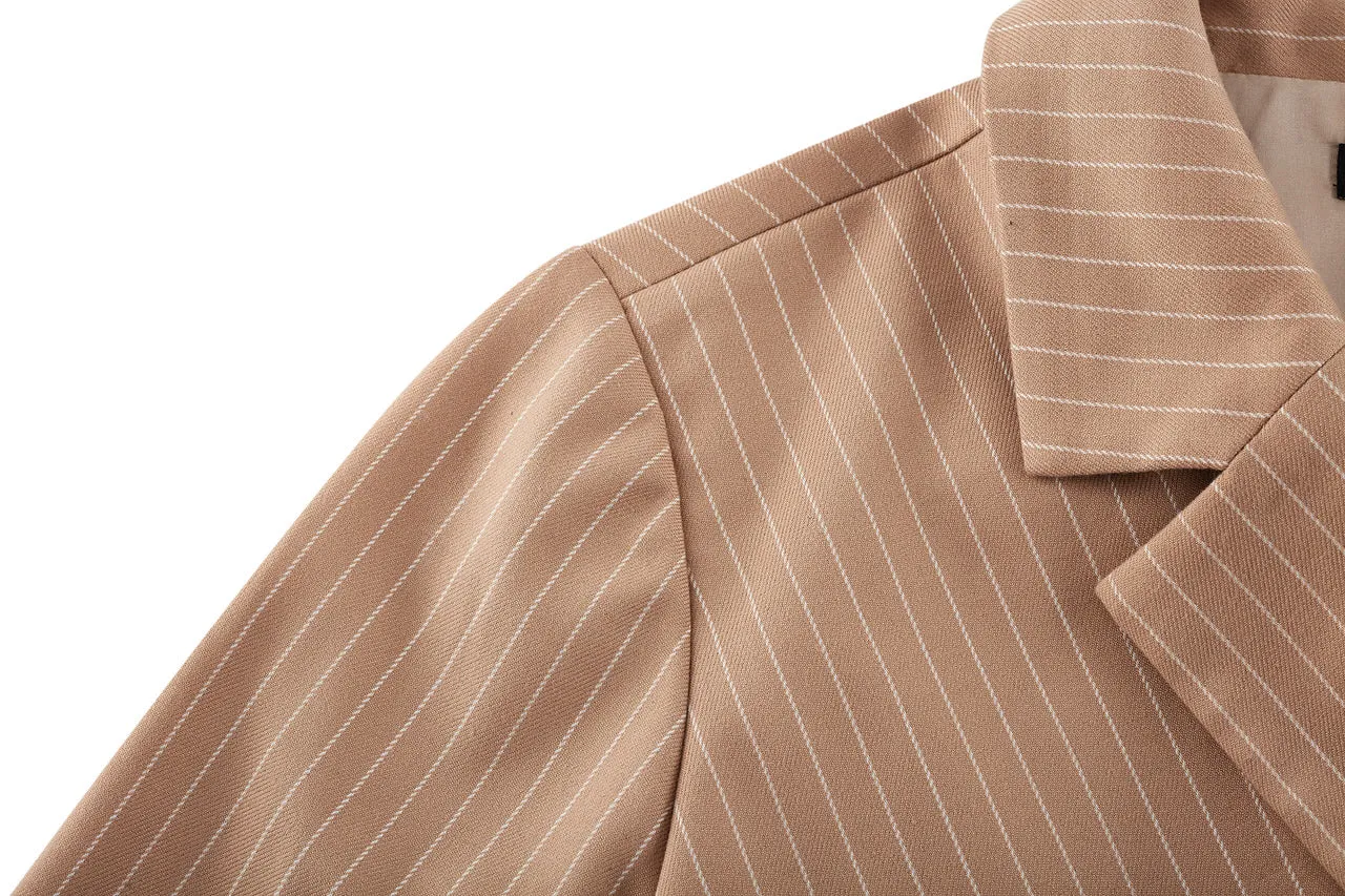 A-Shape Stripe Blazer Dress