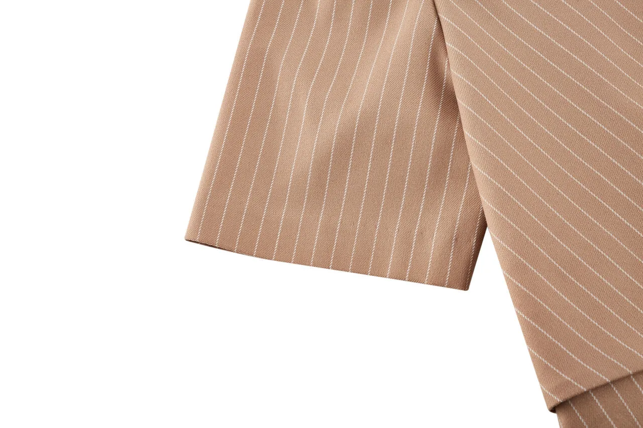 A-Shape Stripe Blazer Dress