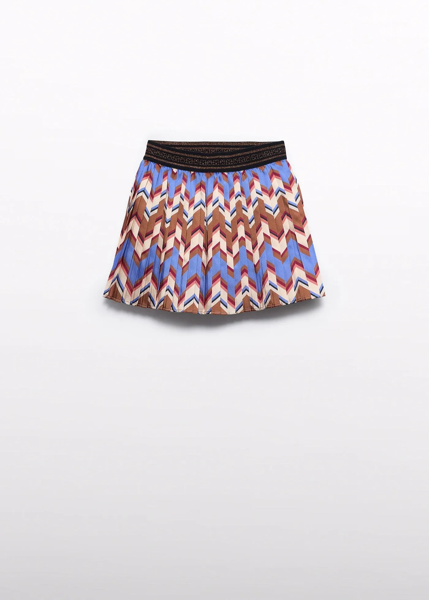 Abel & Lula Pleated Print Skirt