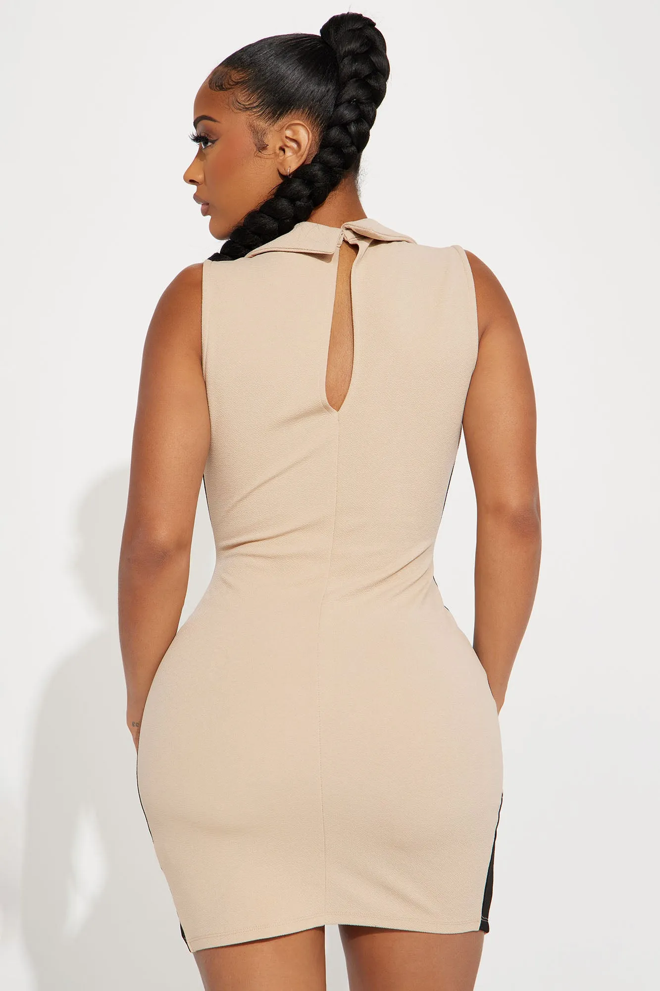 Adelita Mini Dress - Taupe/combo