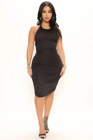 After Brunch Midi Dress - Black
