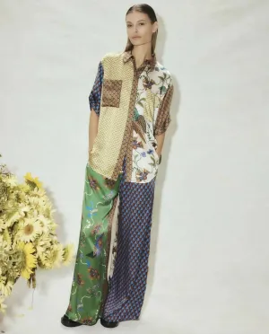 Alemais Birdie Spliced Shirt and Pant Set Multi Size 12