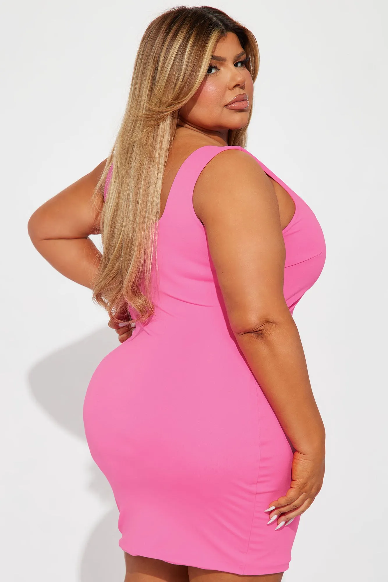 Alexis Double Lined Mini Dress - Pink