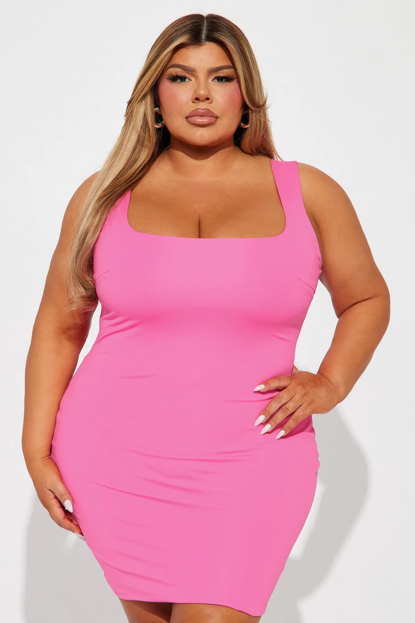 Alexis Double Lined Mini Dress - Pink