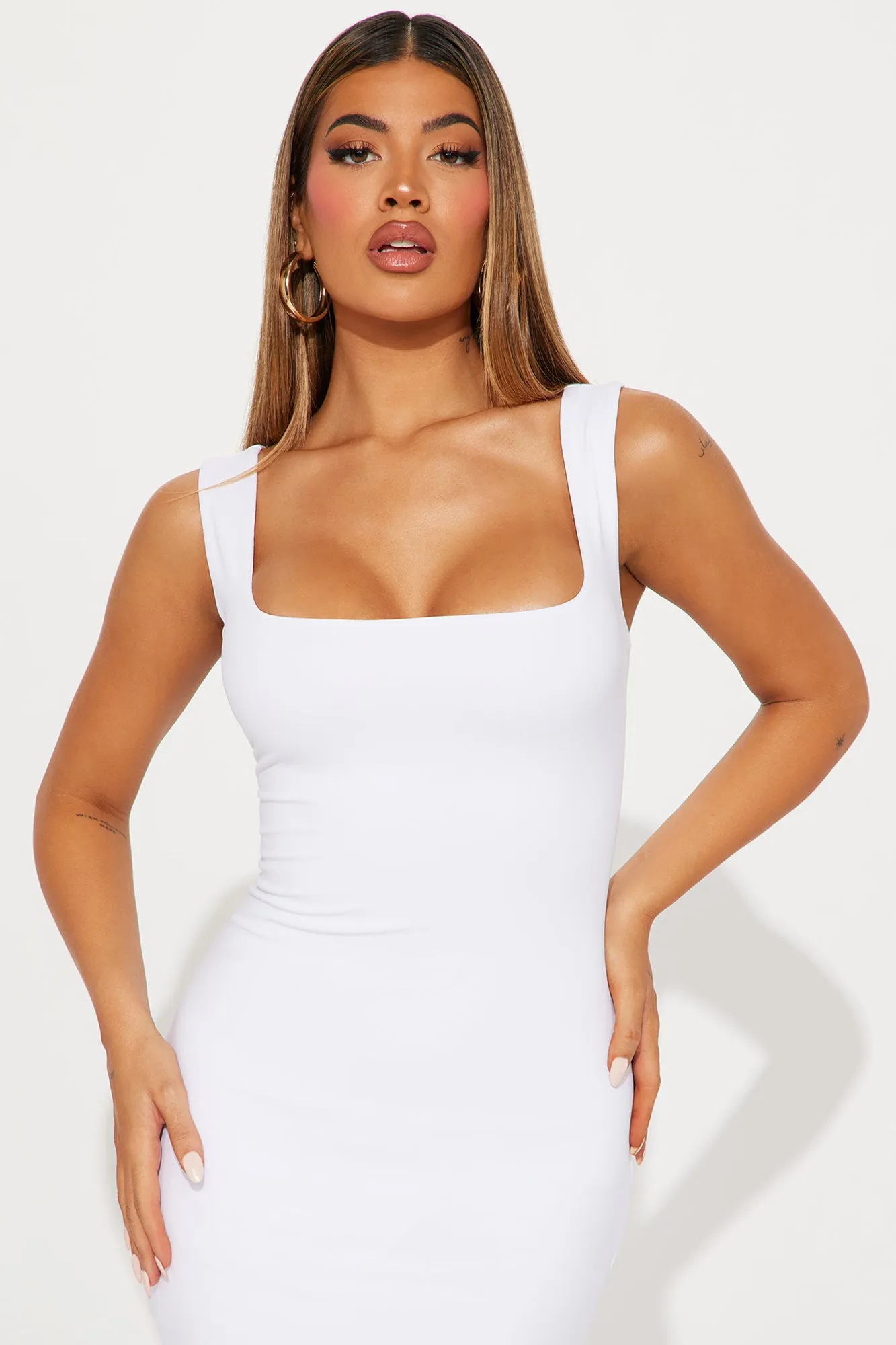 Alexis Double Lined Mini Dress - White