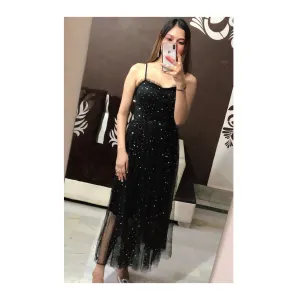 Alisha In Our Mesh Glittery Maxi Dress