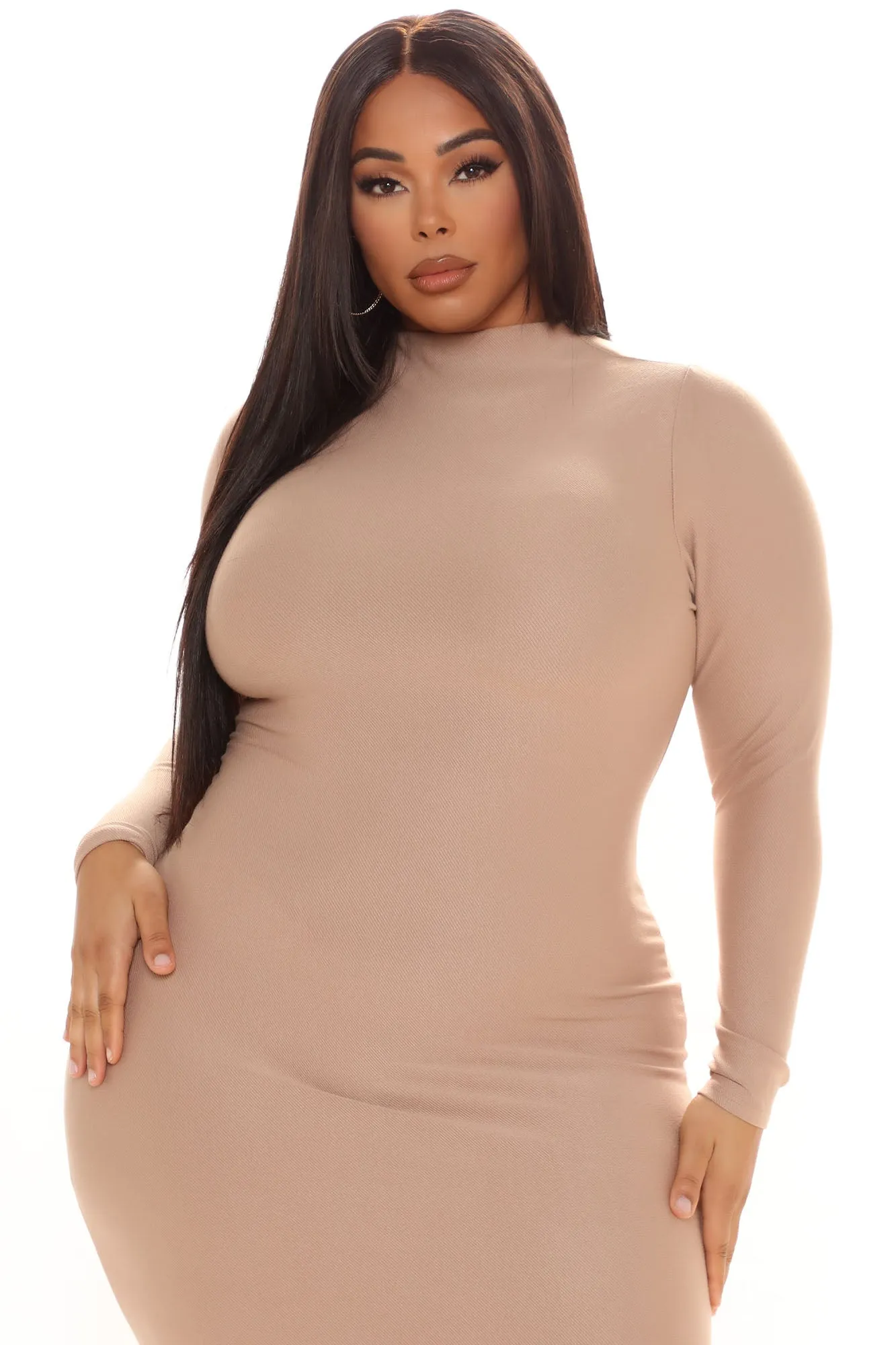 All Day Midi Dress - Taupe