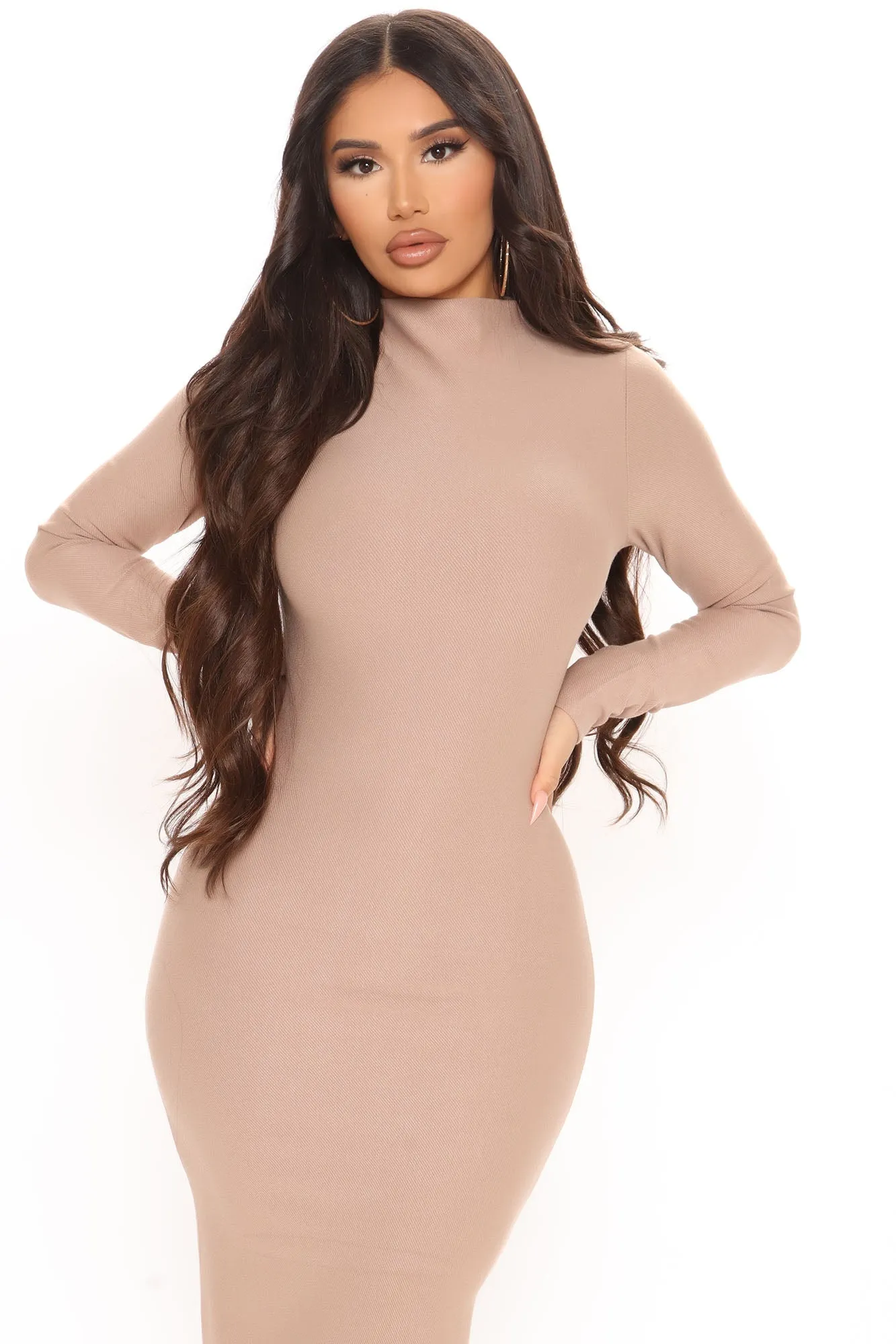 All Day Midi Dress - Taupe