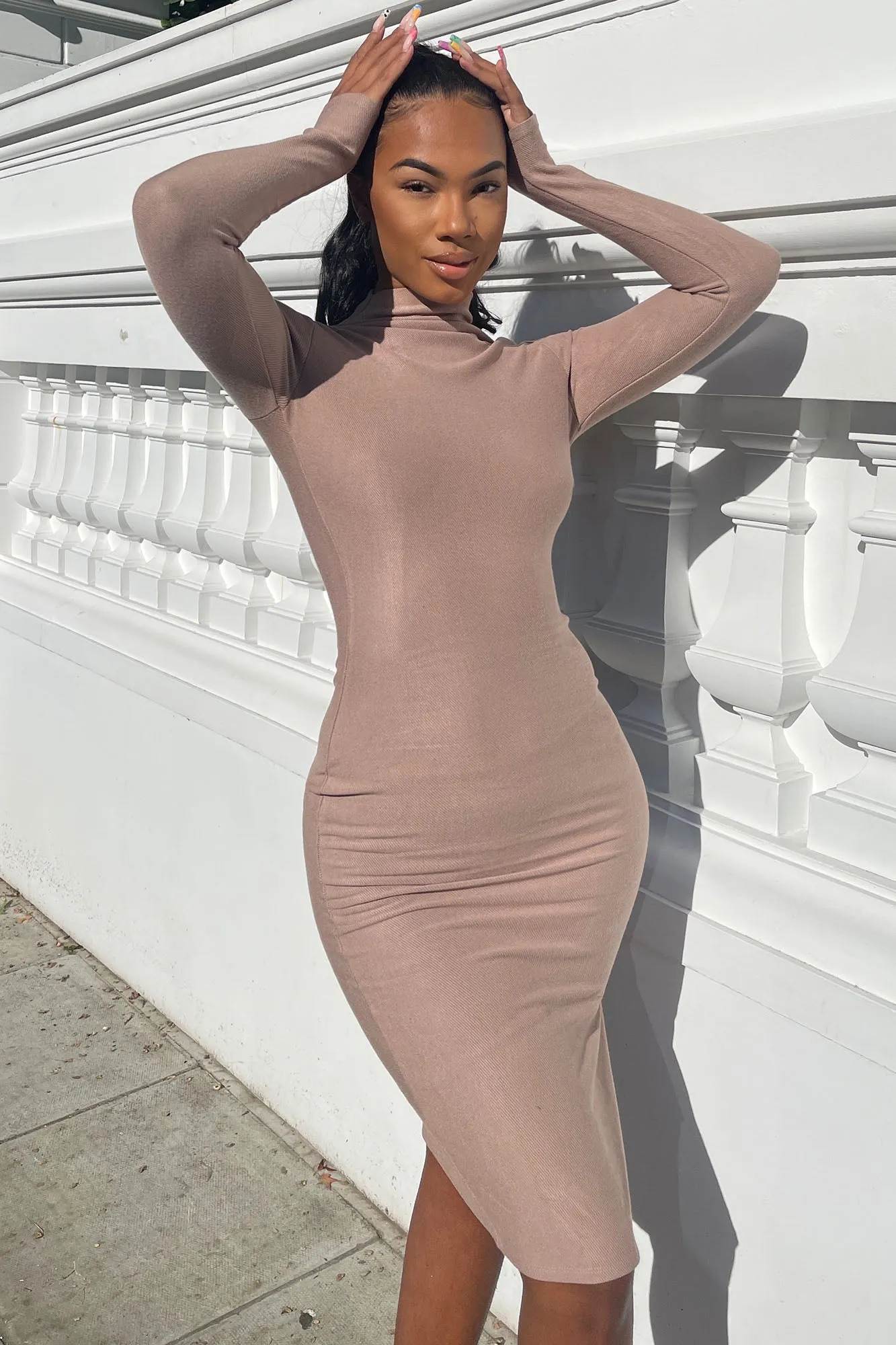 All Day Midi Dress - Taupe