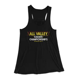 All Valley Karate Championships Women's Flowey Racerback Tank Top