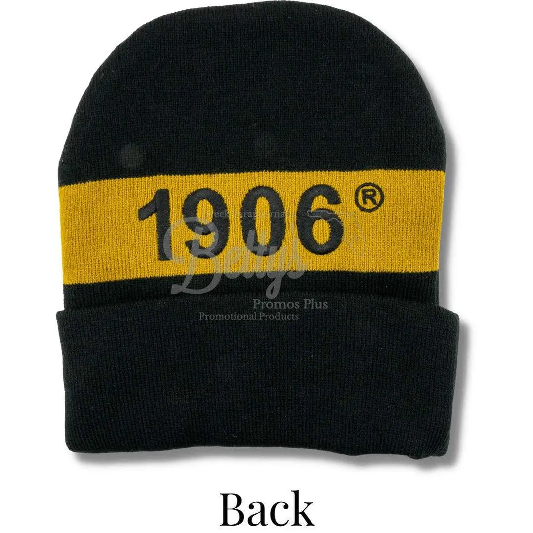 Alpha Phi Alpha ΑΦΑ 1906 Embroidered Shield Knit Crest Beanie