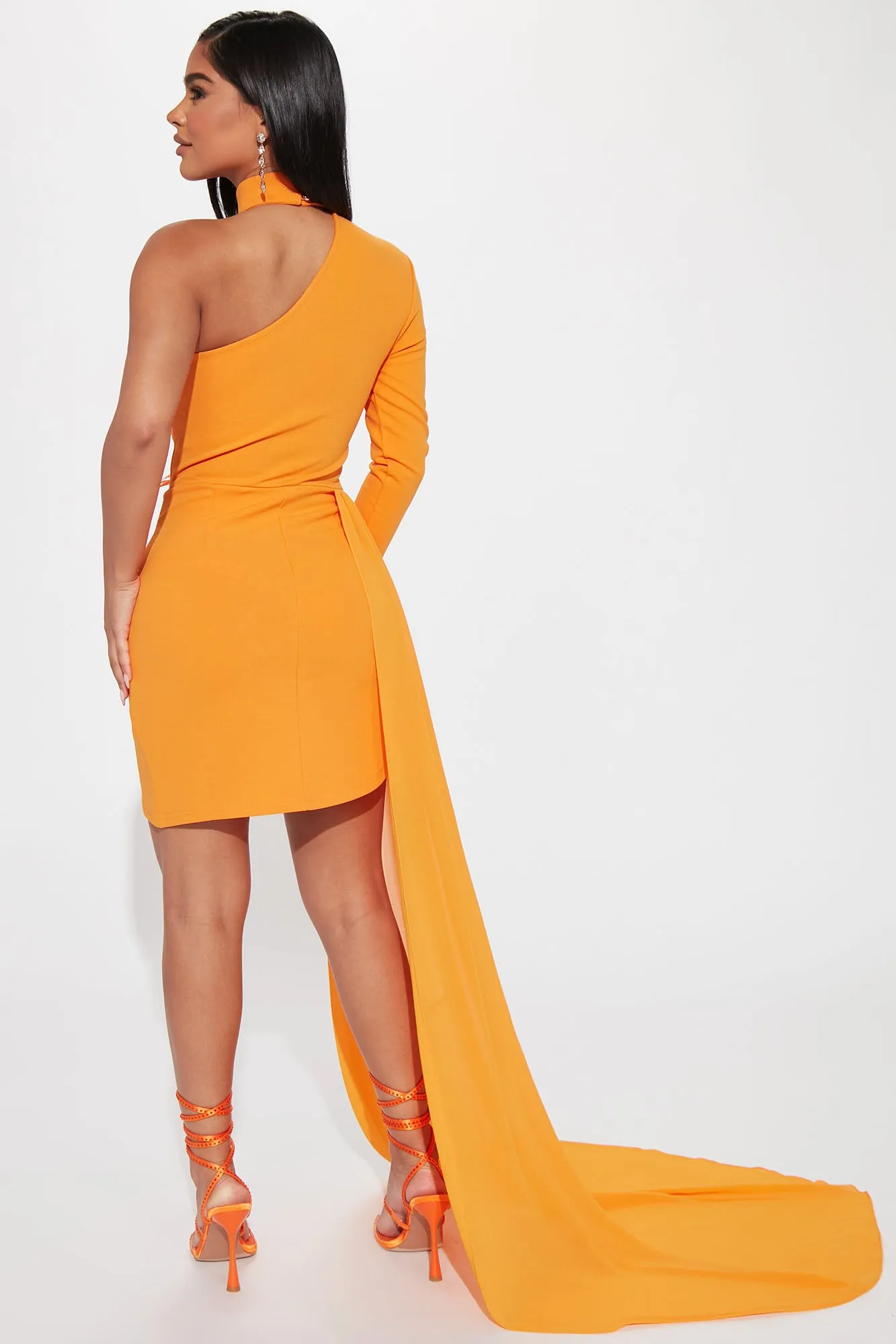 Always Dramatic Mini Dress - Orange