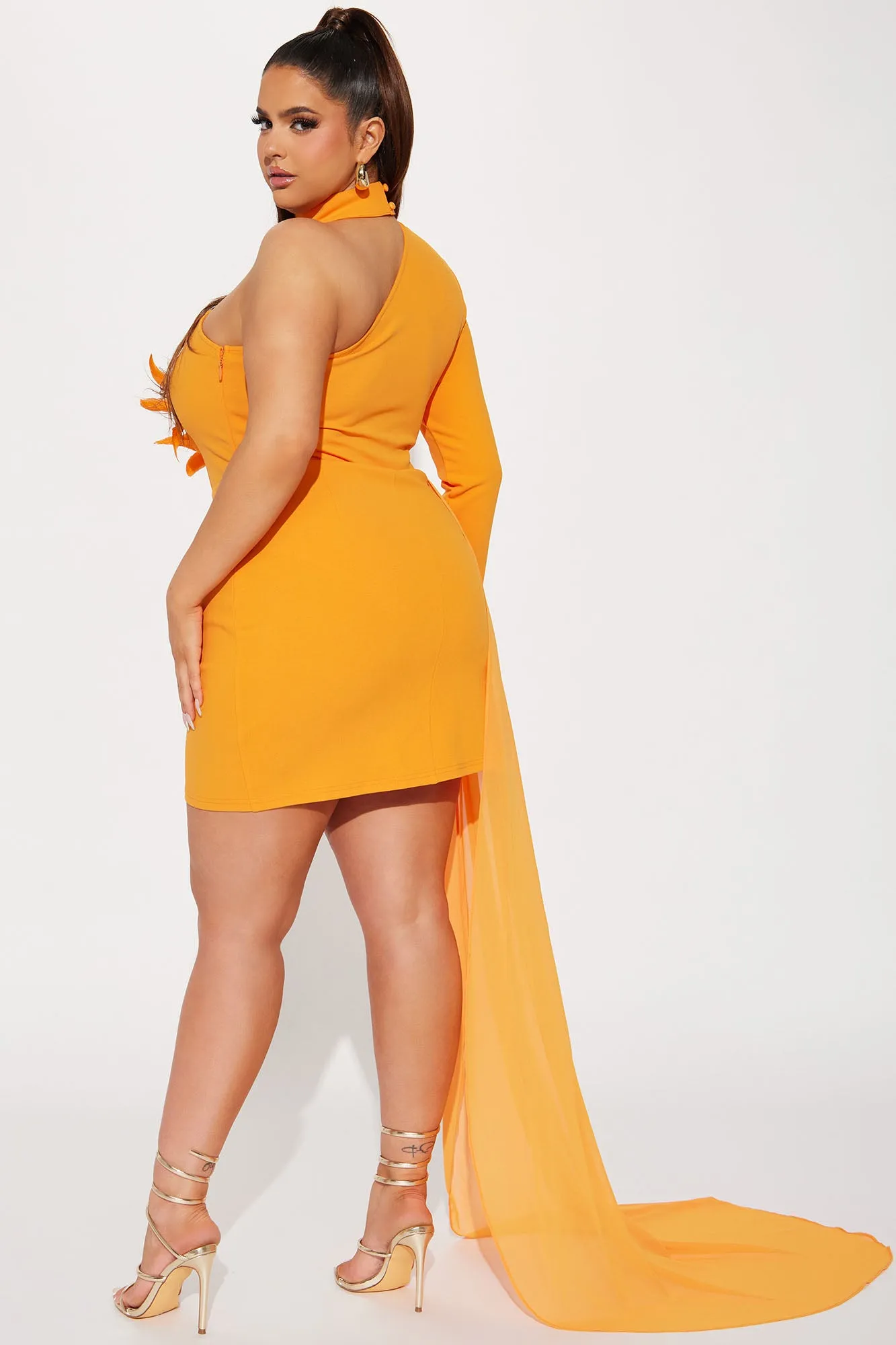 Always Dramatic Mini Dress - Orange