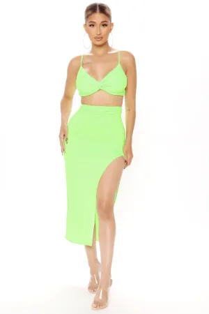 Always Right Skirt Set - Lime
