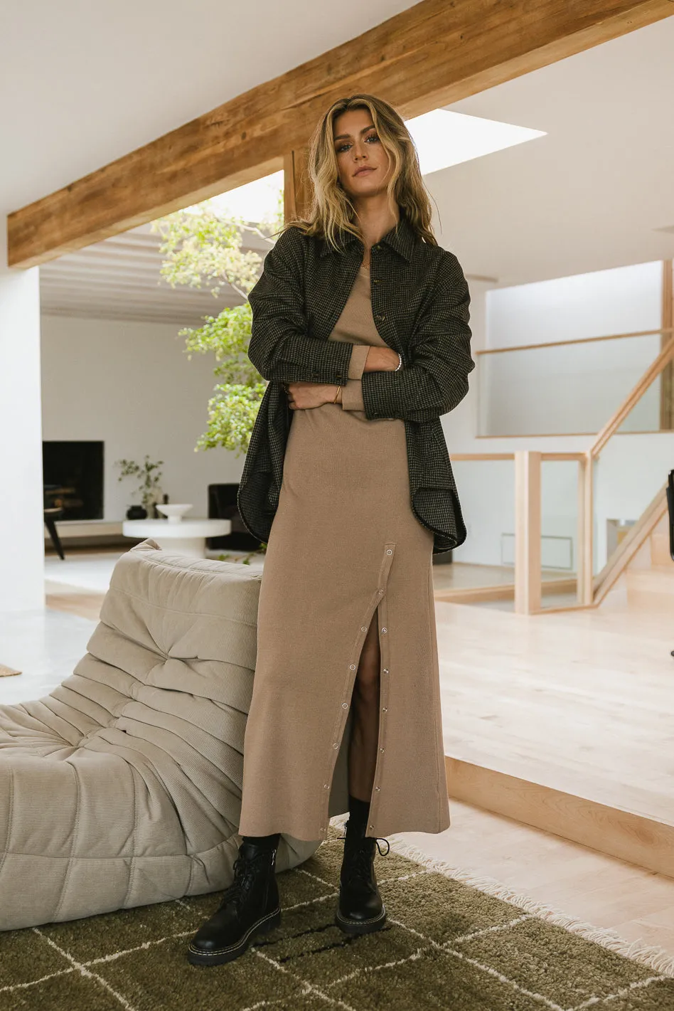 Amal Maxi Dress in Taupe - FINAL SALE