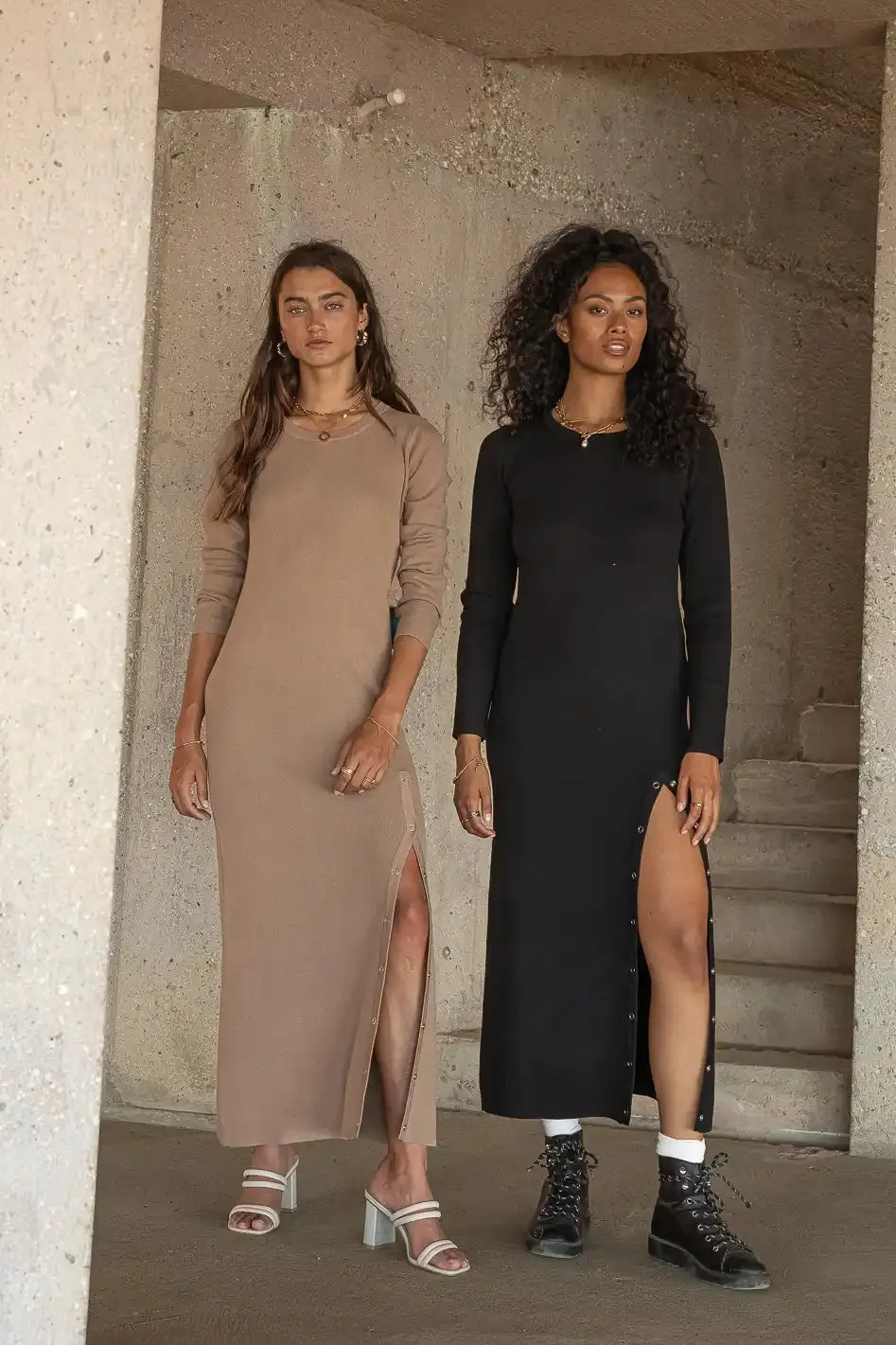 Amal Maxi Dress in Taupe - FINAL SALE