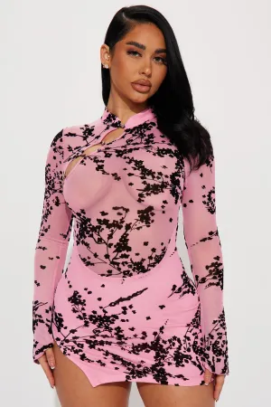 Anastasia Mesh Mini Dress - Pink