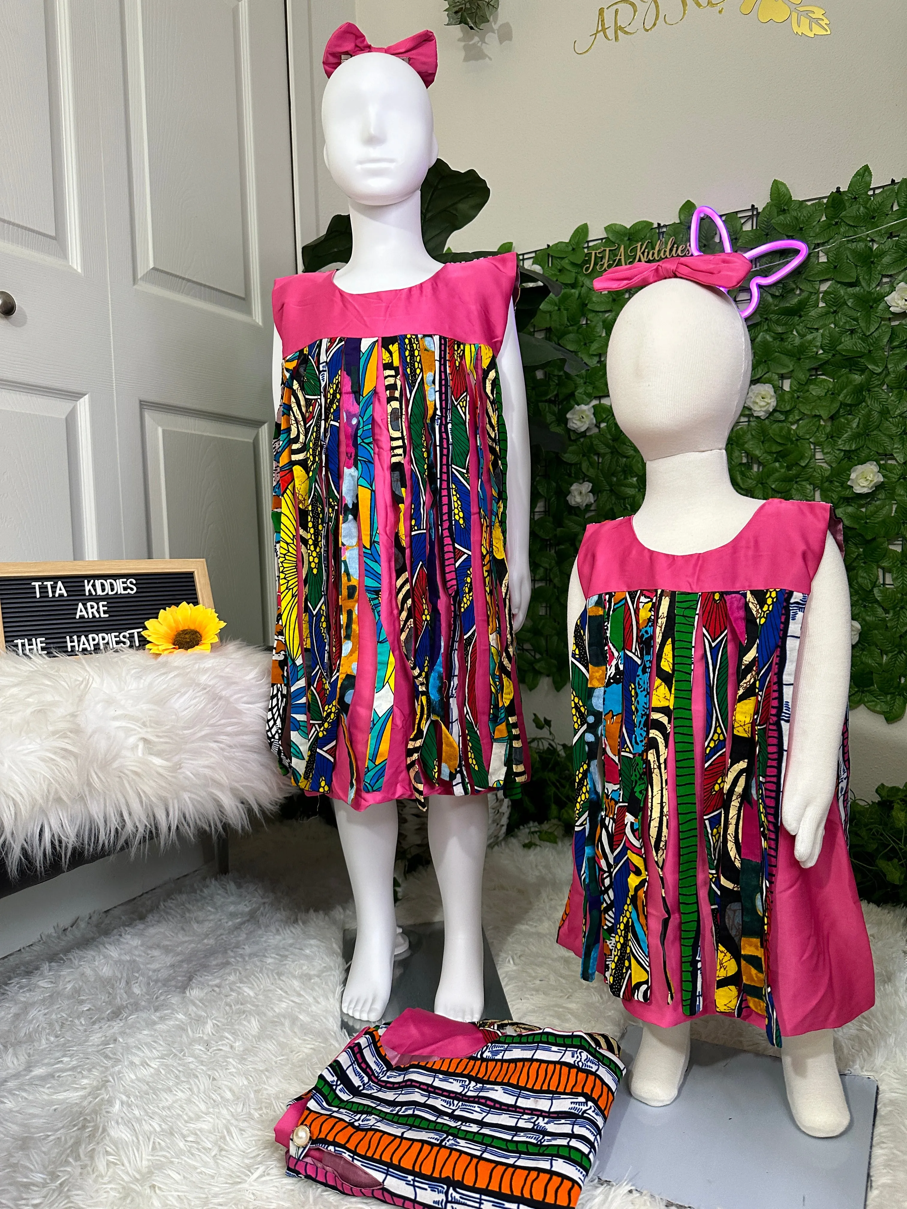 Ankara silky dramatic dress