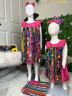 Ankara silky dramatic dress