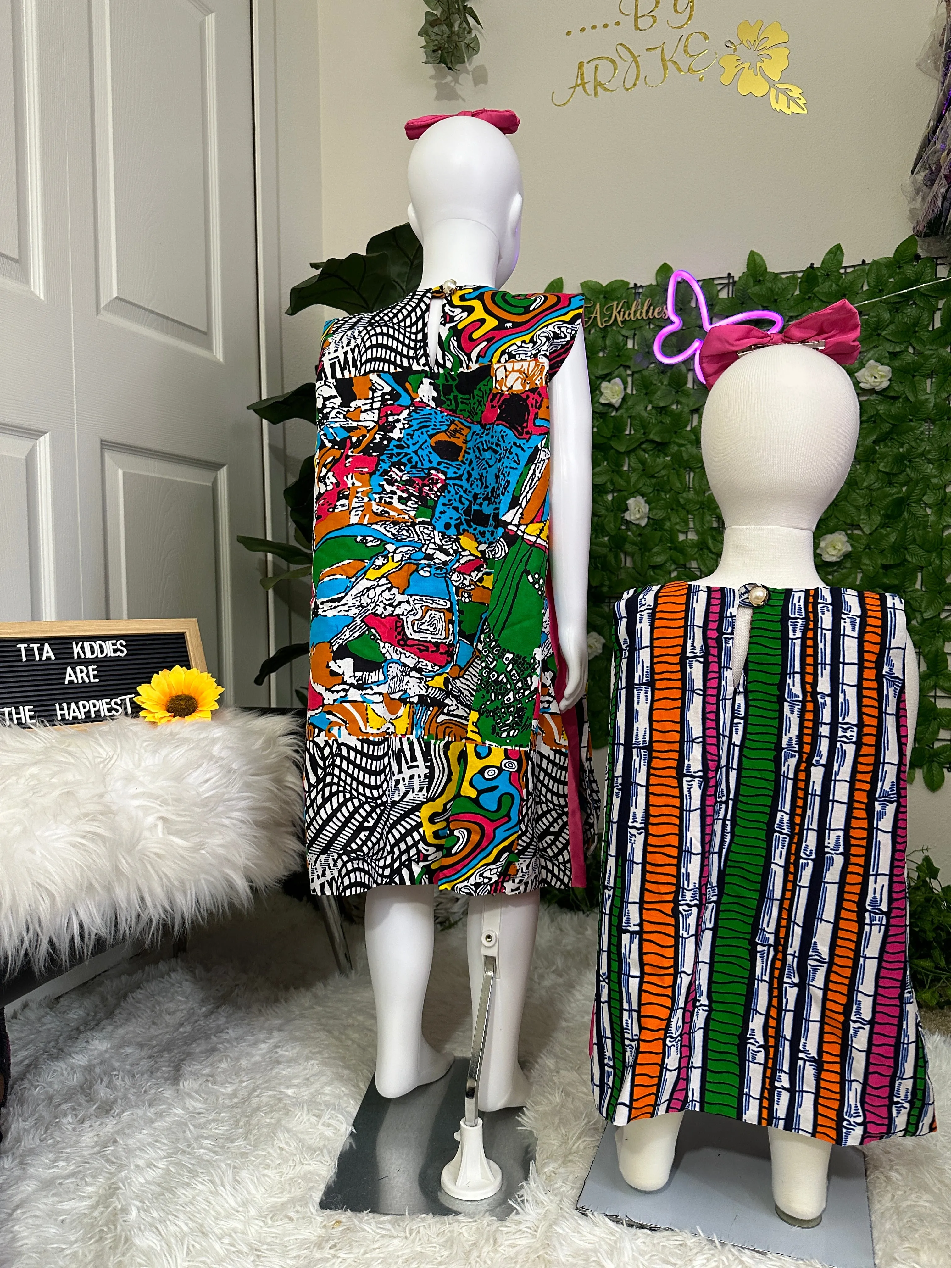 Ankara silky dramatic dress