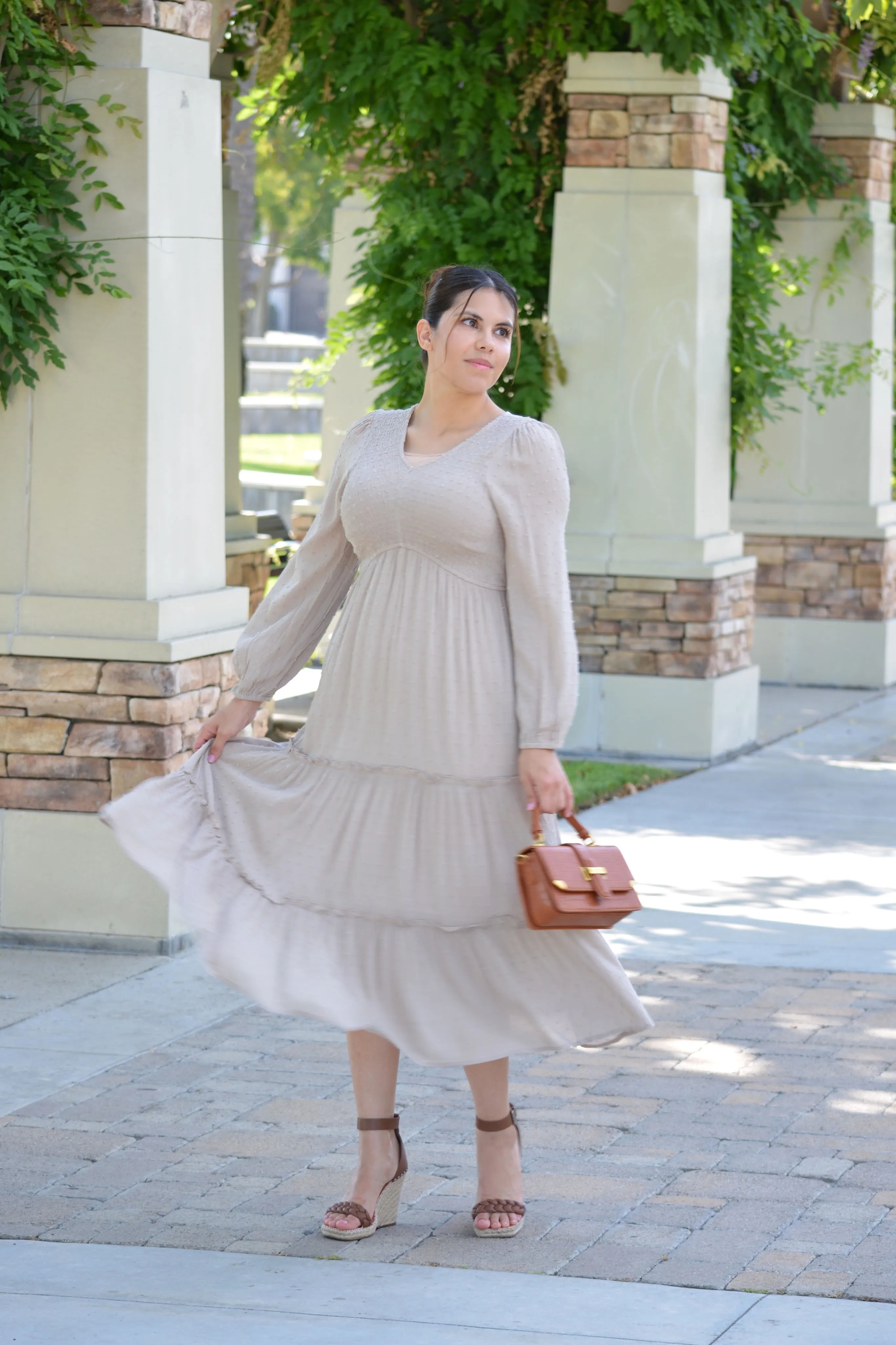 Annalise Embroided Smocked Dress