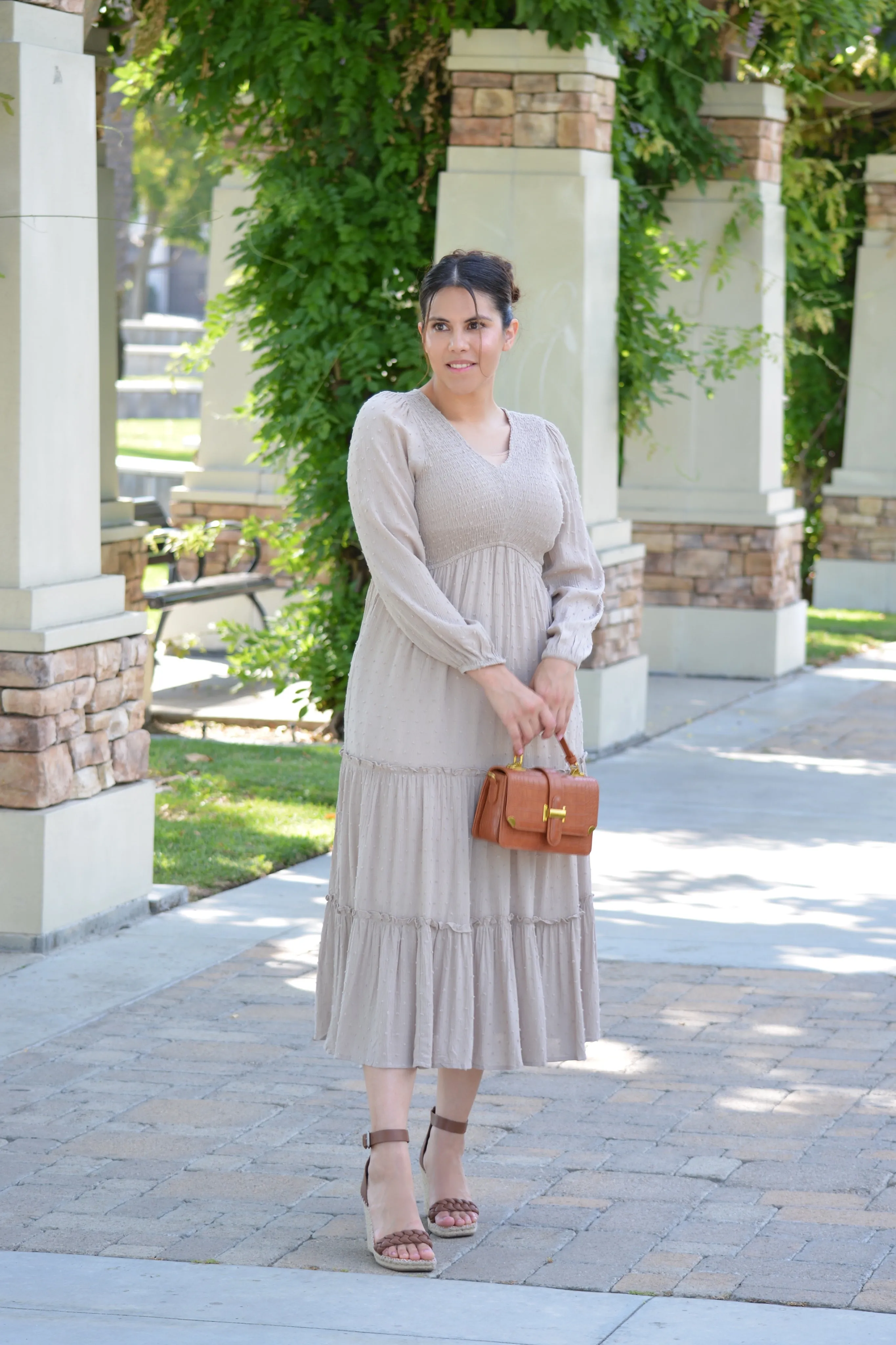 Annalise Embroided Smocked Dress