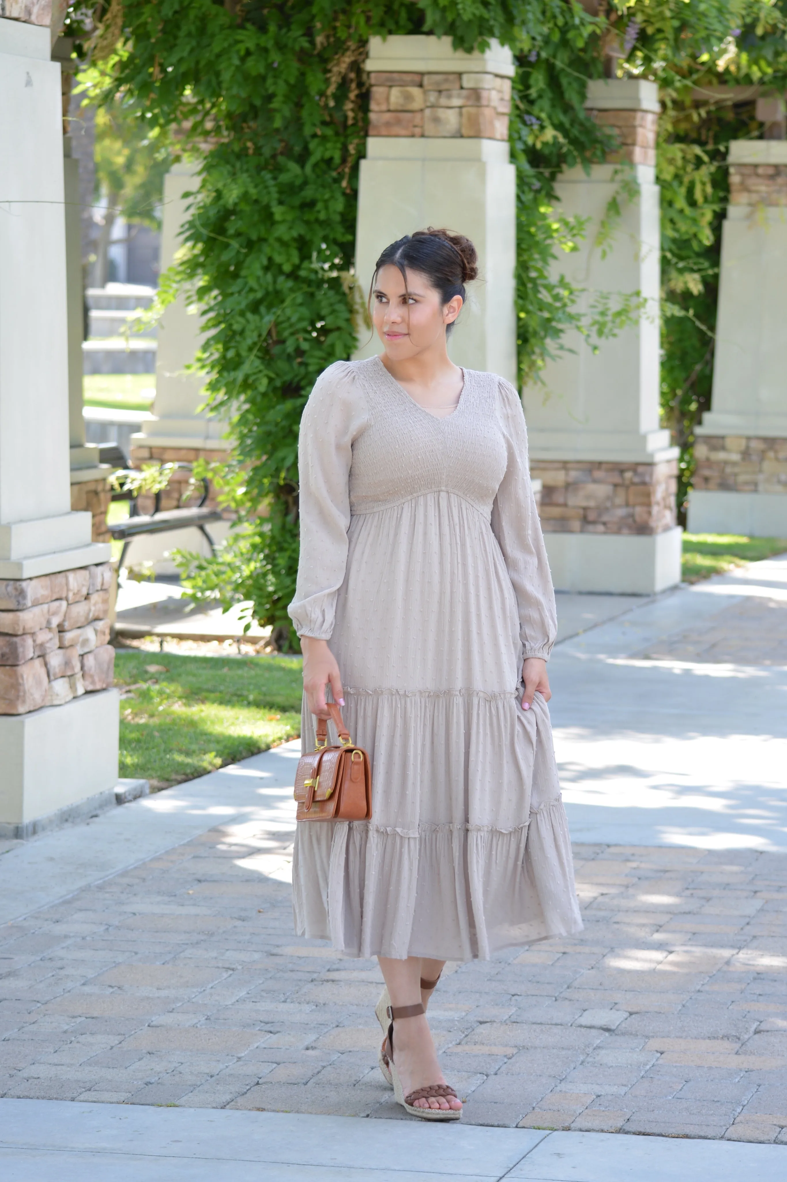 Annalise Embroided Smocked Dress