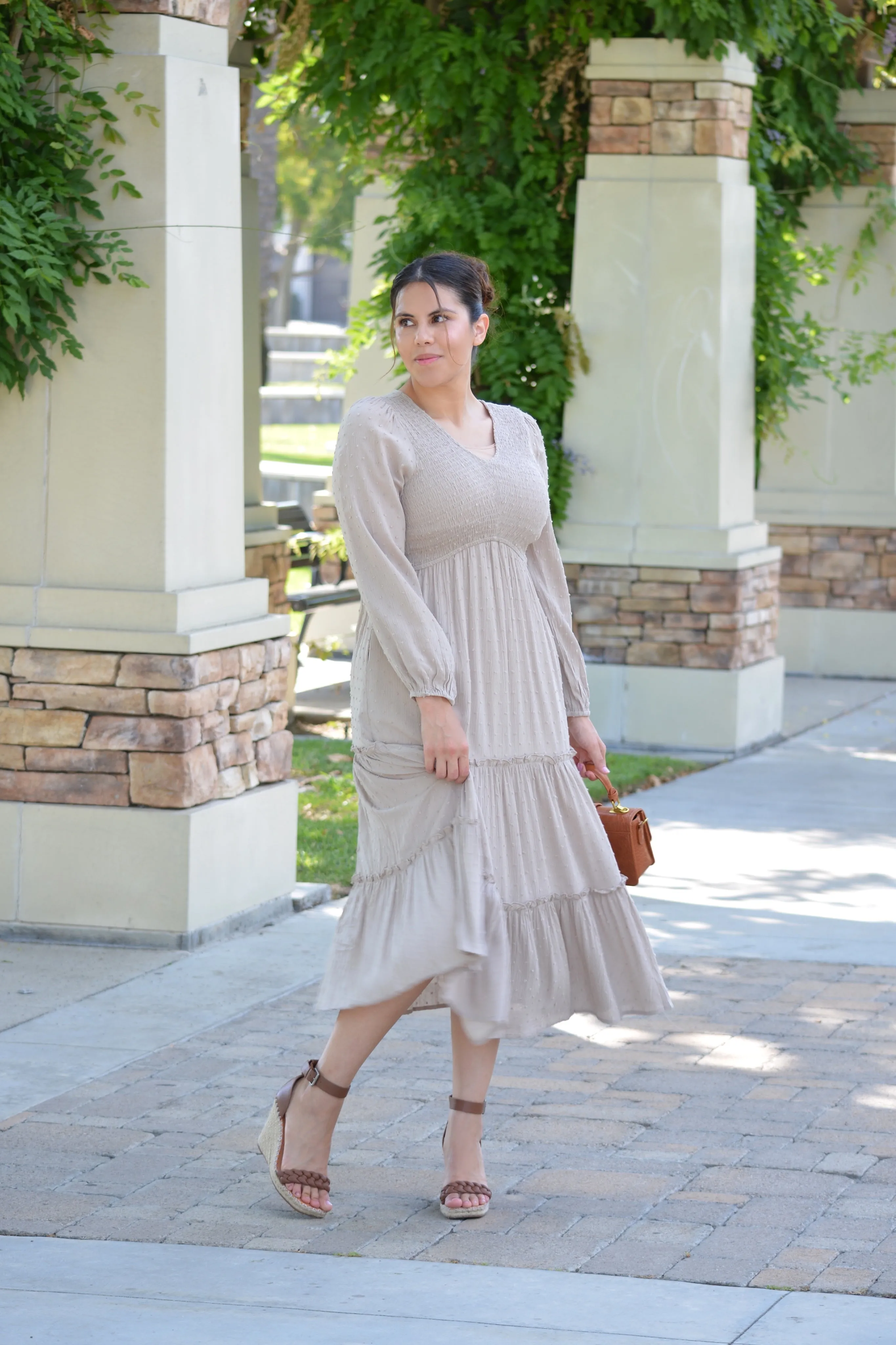 Annalise Embroided Smocked Dress