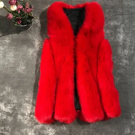 Annita Long Faux Fur Gilet