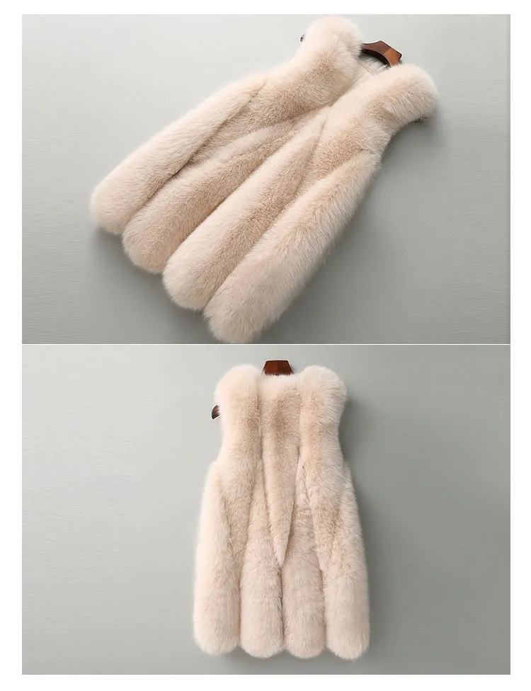 Annita Long Faux Fur Gilet
