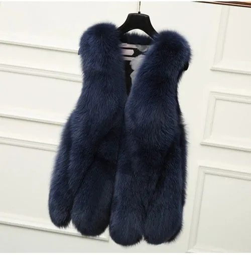 Annita Long Faux Fur Gilet