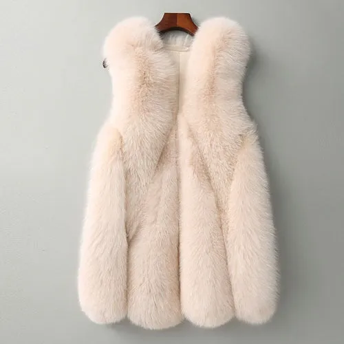 Annita Long Faux Fur Gilet