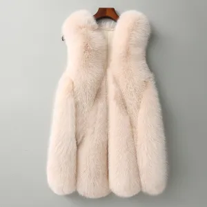 Annita Long Faux Fur Gilet