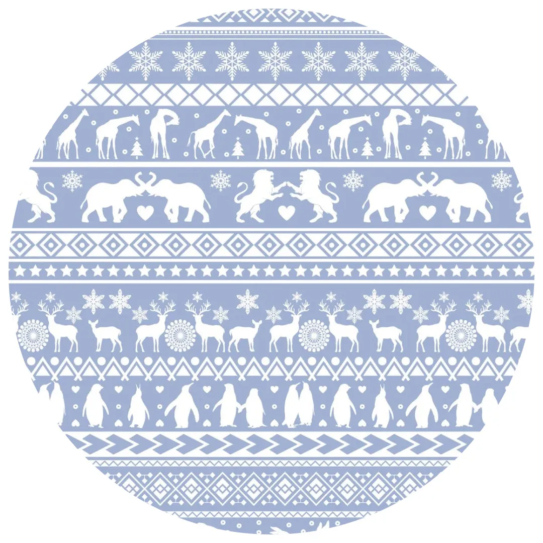 Arctic Fair Isle | Long Sleeve Flutter Bodysuit Dress
